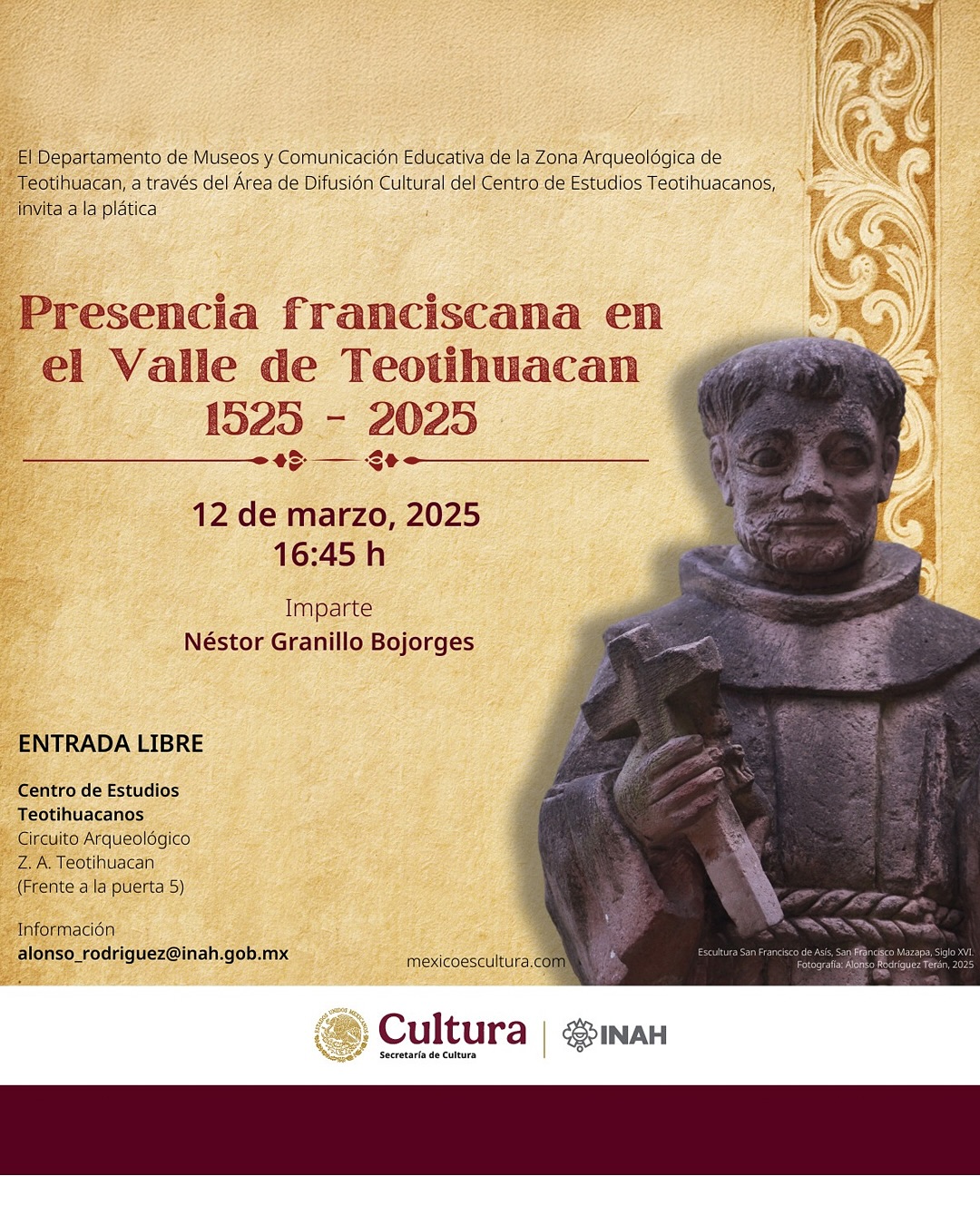 Presencia franciscana en el Valle de Teotihuacán 1525 – 2025