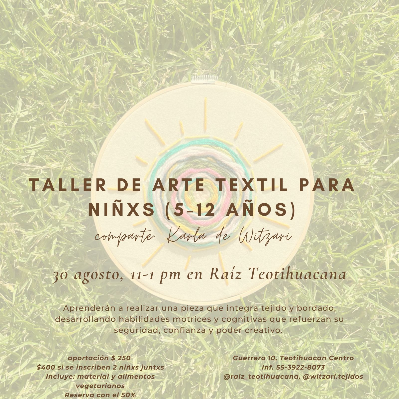Taller de arte textil para niñxs