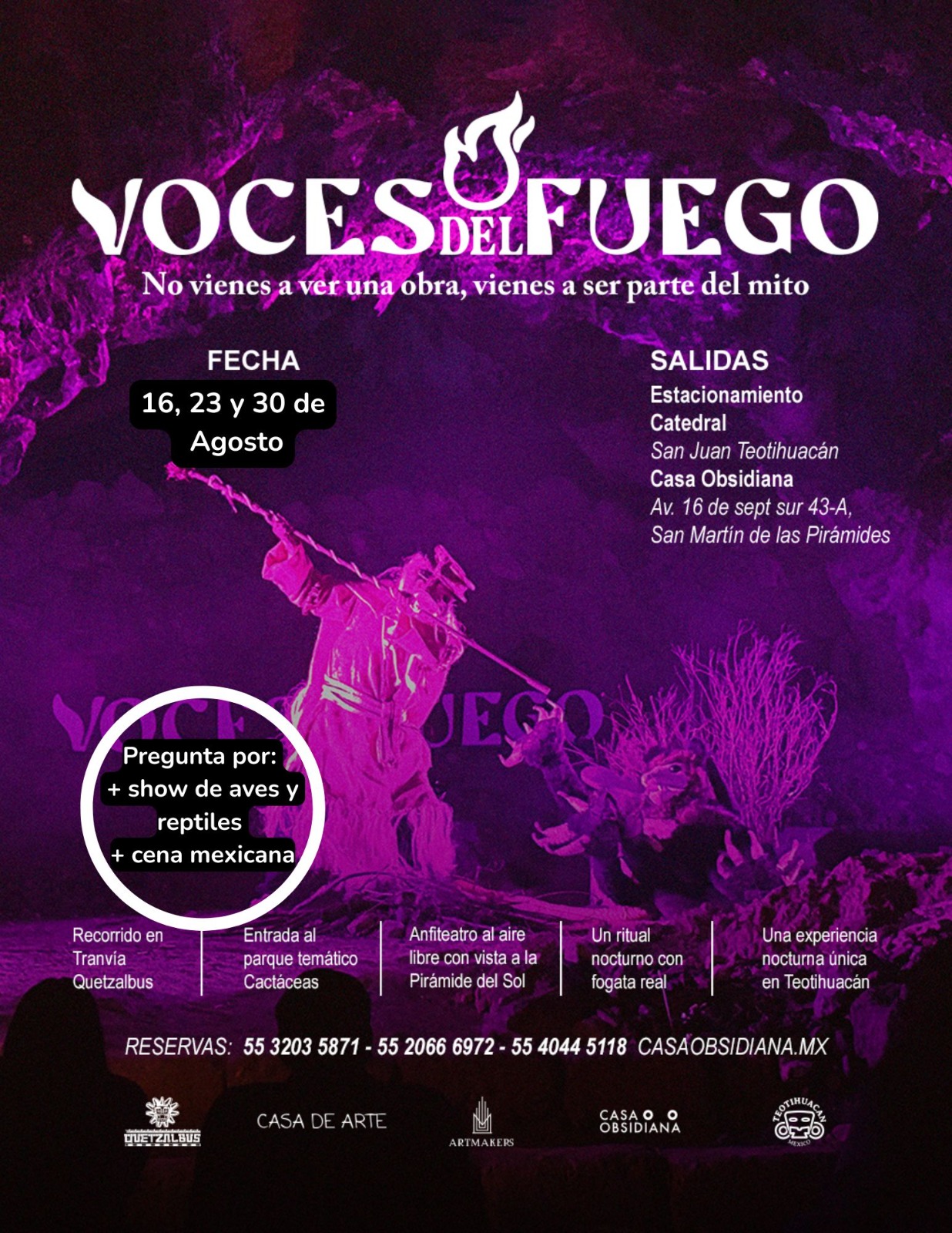 Voces del fuego 23 y 30 de Agosto