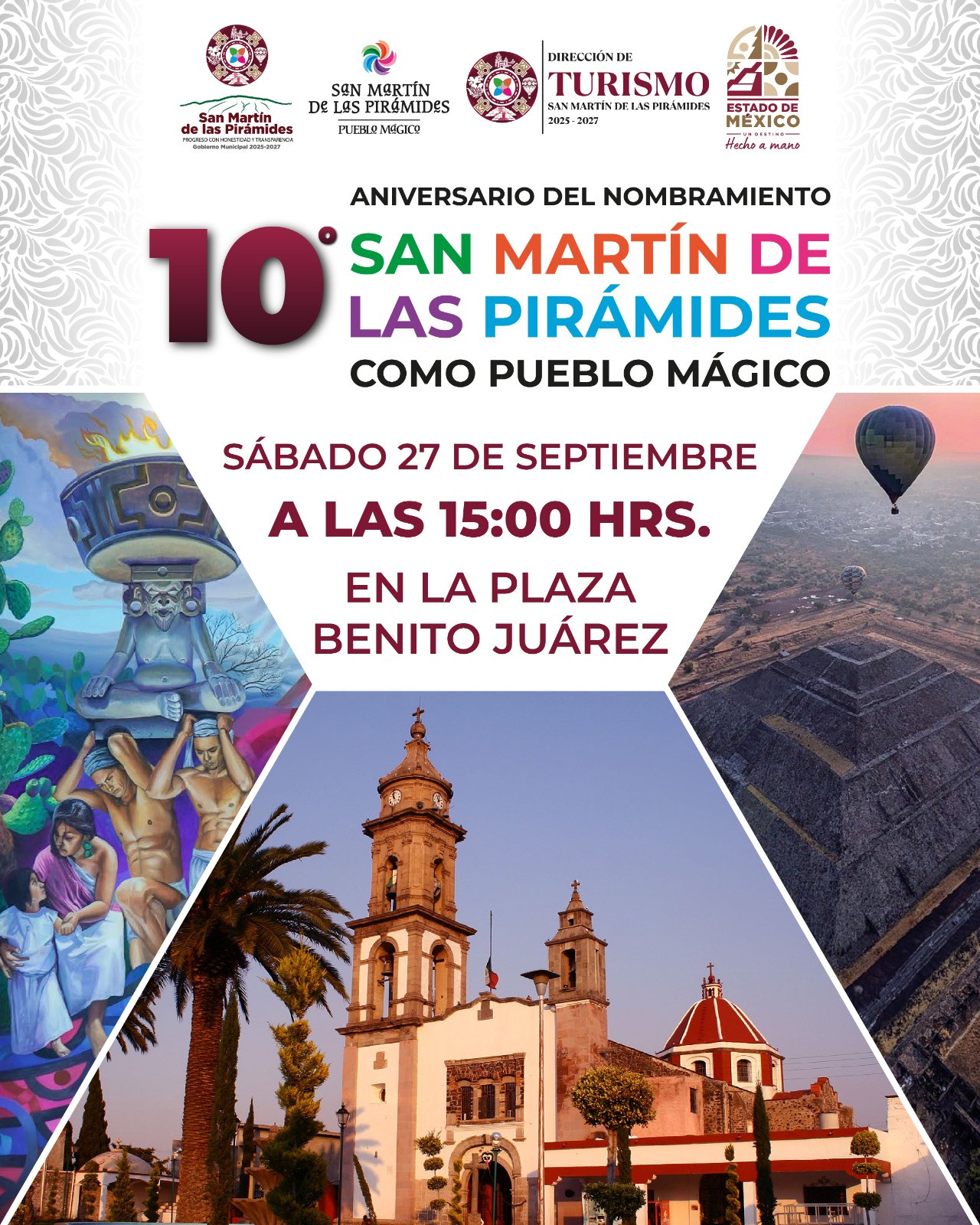 Aniversario del nombramiento San Martín de las Pirámides como Pueblo Mágico