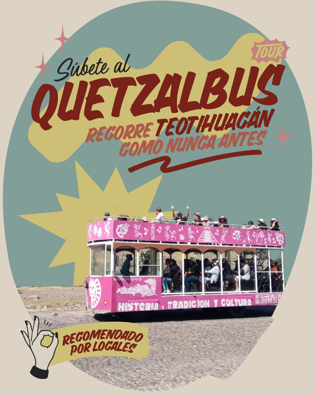 Descubre Teotihuacán a bordo del Quetzalbus