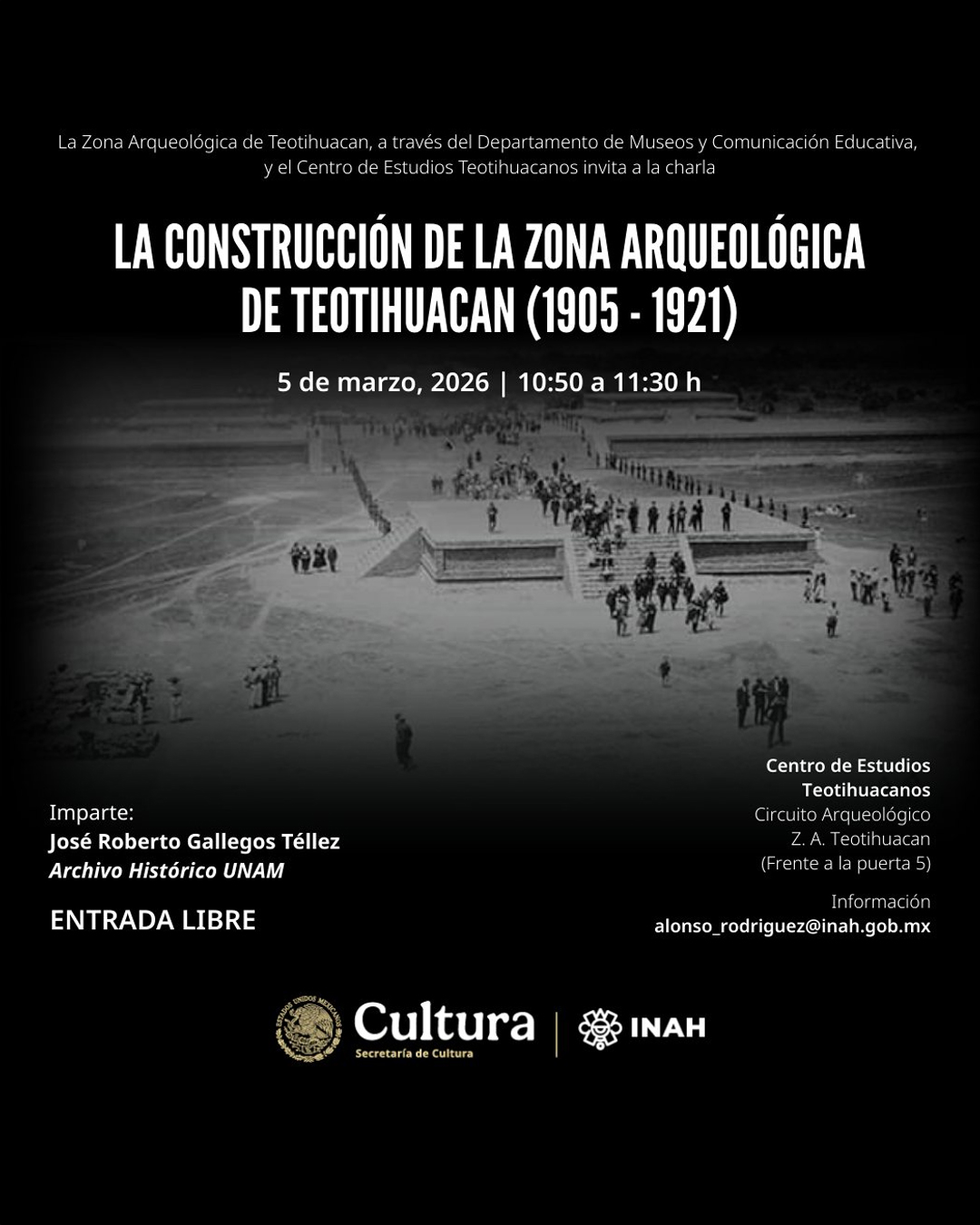 Charla | La construcción de la Zona Arqueológica de Teotihuacán