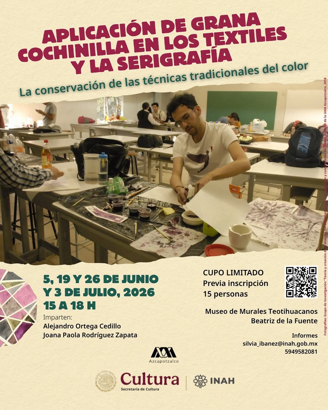 Taller de aplicación de grana cochinilla
