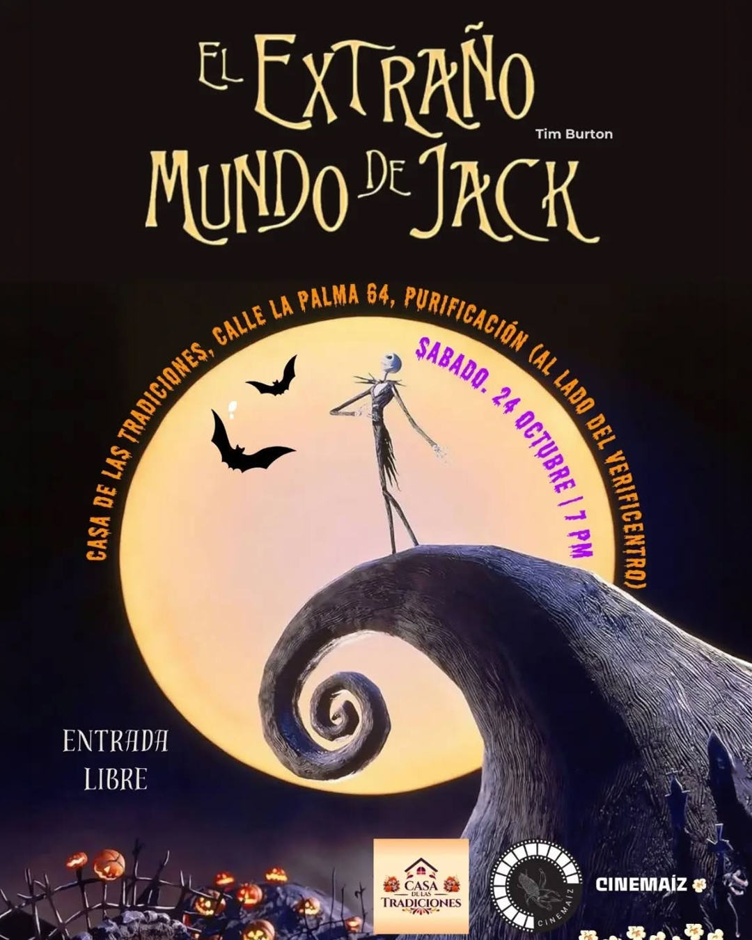 Proyección “El extraño mundo de Jack”